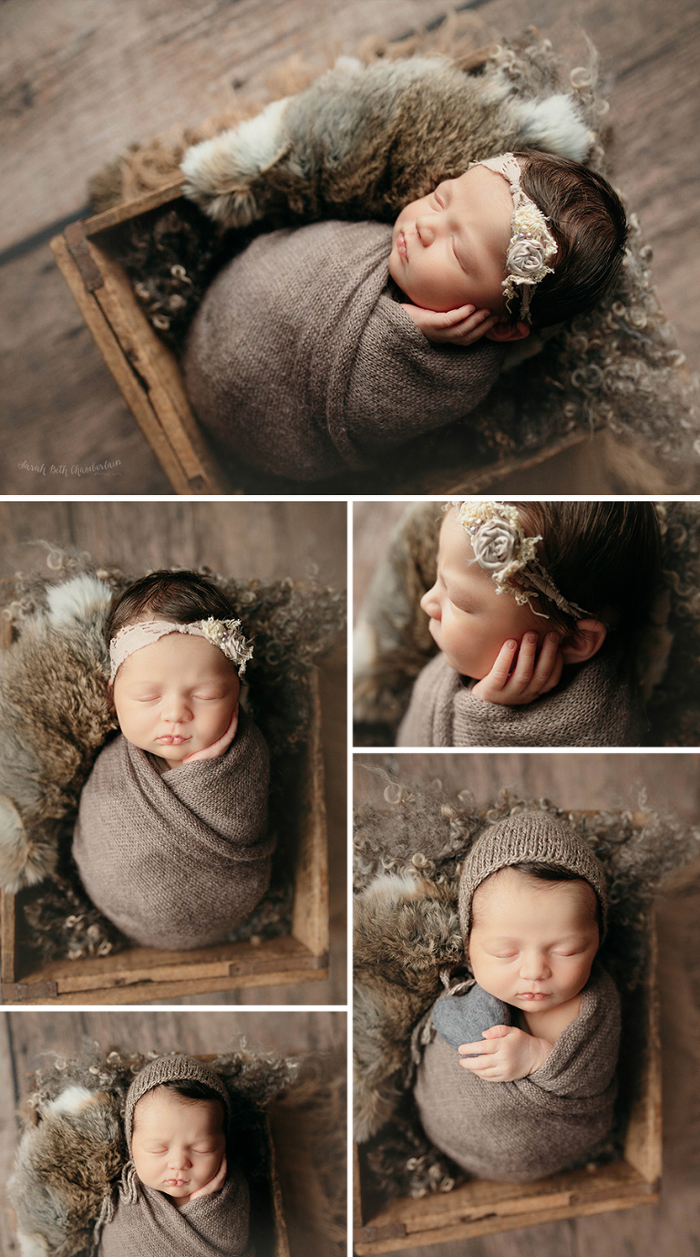 Eleanor {Newborn Session} | Las Vegas Newborn Photographers | Baby Photos | Newborn Photography Studio | Baby Girl | Newborn Hair | Earth Tone | Wrap | Headband | Bonnet | Heart